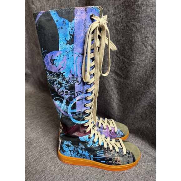 Rolland Berry x Reebook Graphic Paint Knee High Boxer Long Sneakers Size US 6 - Picture 3 of 9